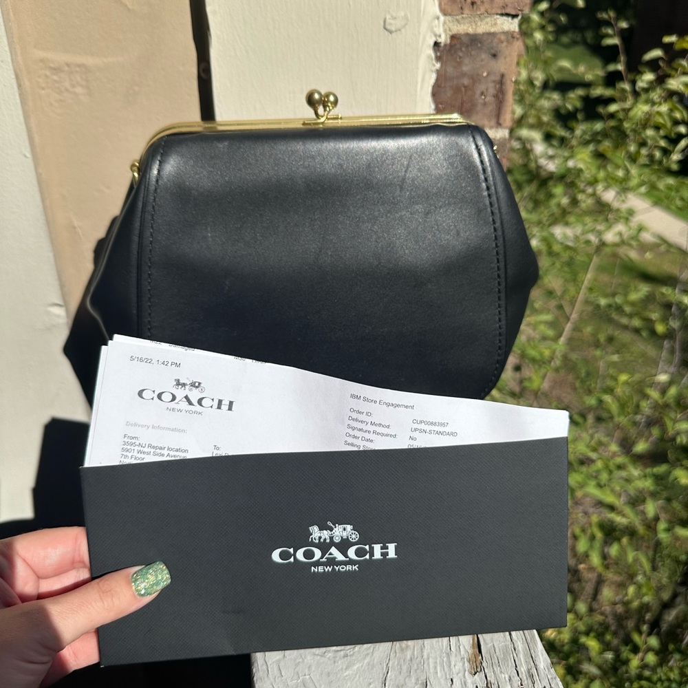 Coach Black Frame Saddle Bag